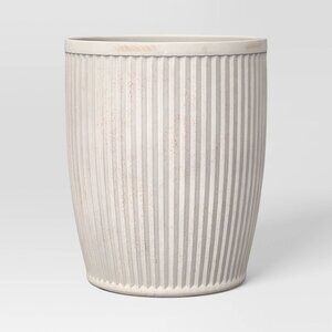14" Weathered Ribbed Composite In/Outdoor Planter Pot - Threshold Studio McGee‎